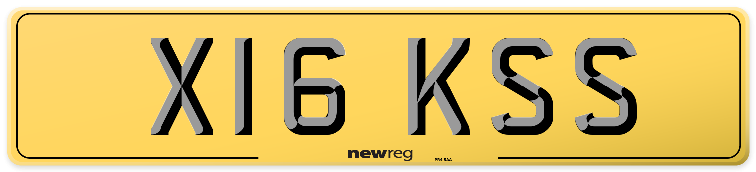 X16 KSS Rear Number Plate