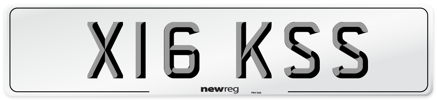 X16 KSS Front Number Plate