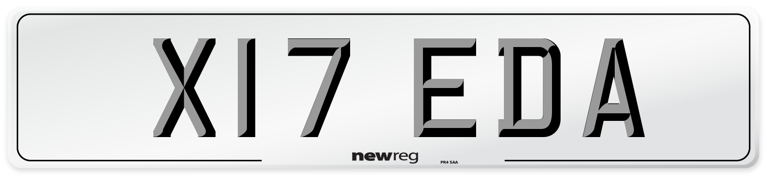 X17 EDA Front Number Plate