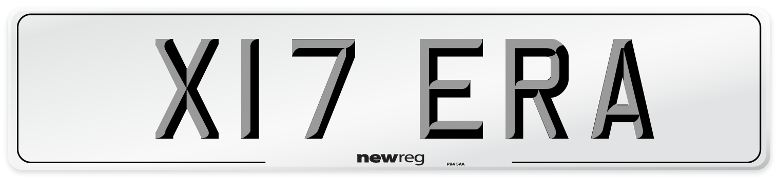 X17 ERA Front Number Plate