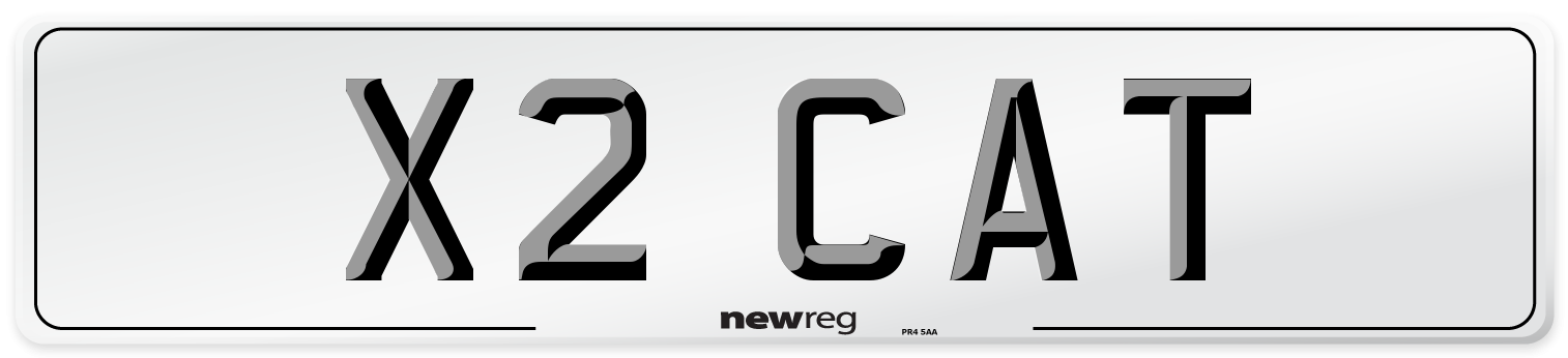 X2 CAT Front Number Plate