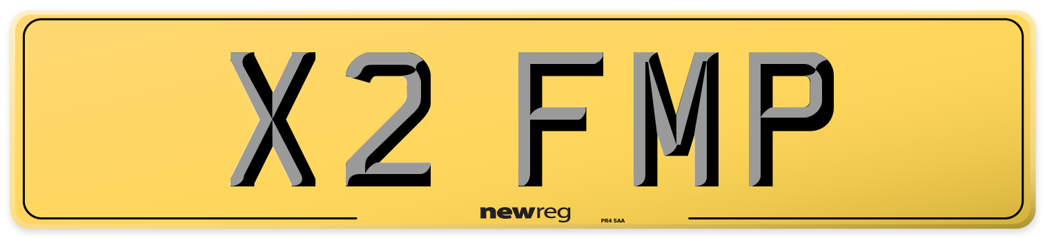 X2 FMP Rear Number Plate