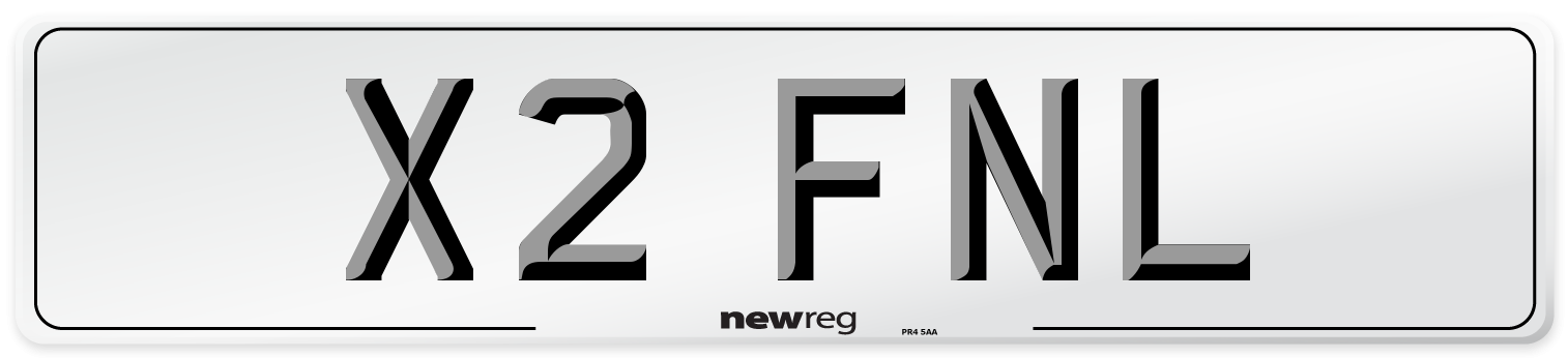 X2 FNL Front Number Plate