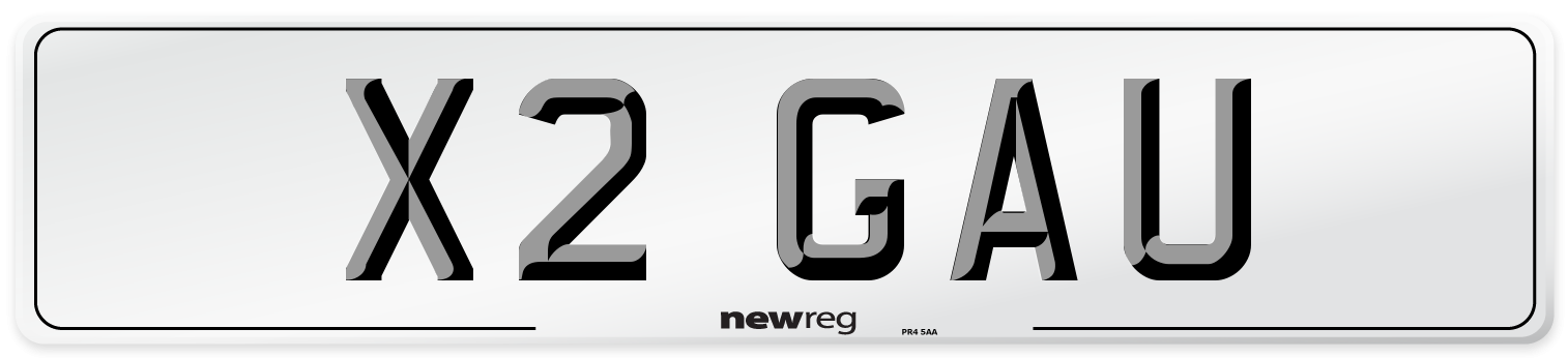X2 GAU Front Number Plate