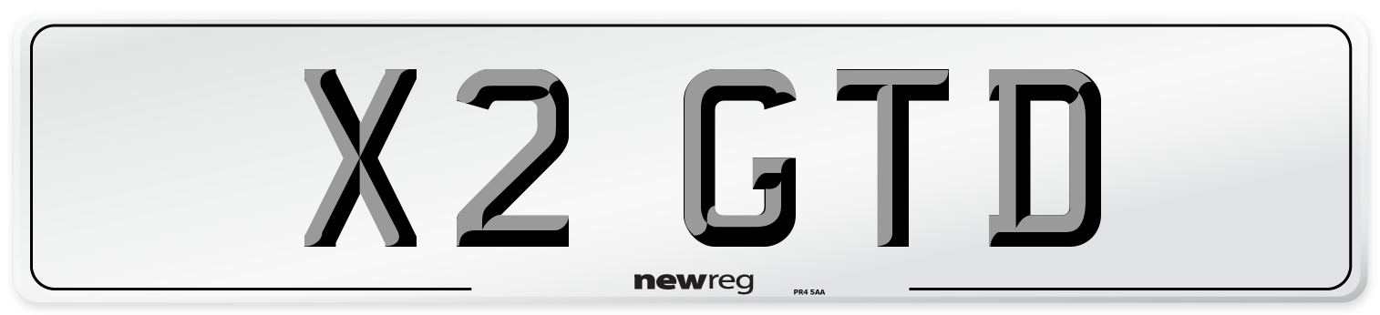 X2 GTD Front Number Plate