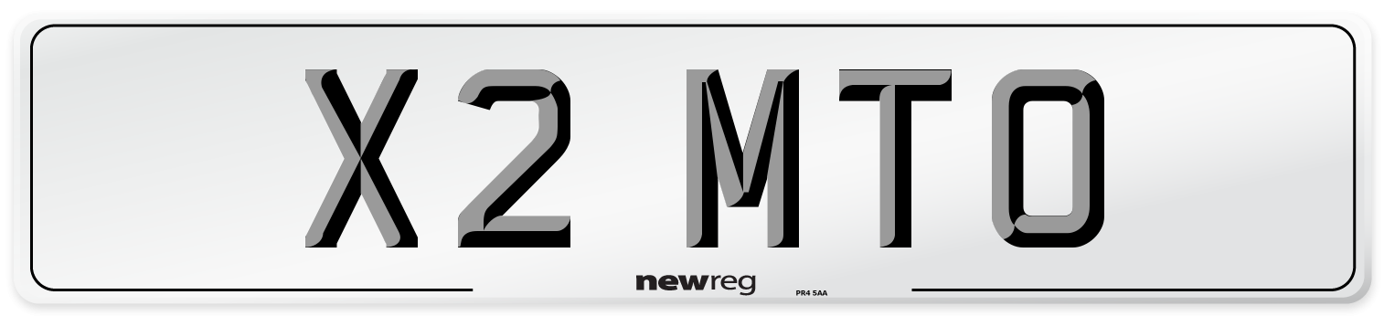 X2 MTO Front Number Plate