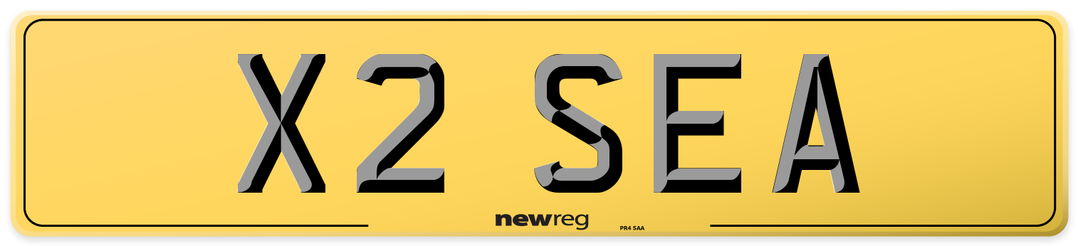 X2 SEA Rear Number Plate