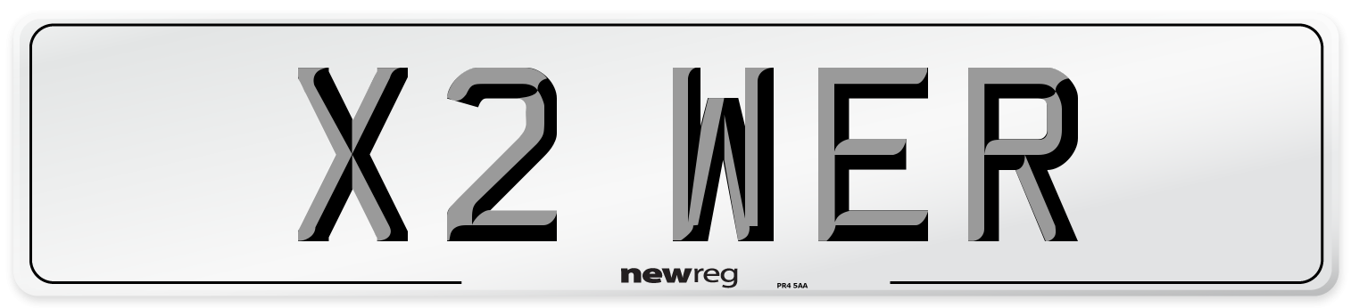 X2 WER Front Number Plate