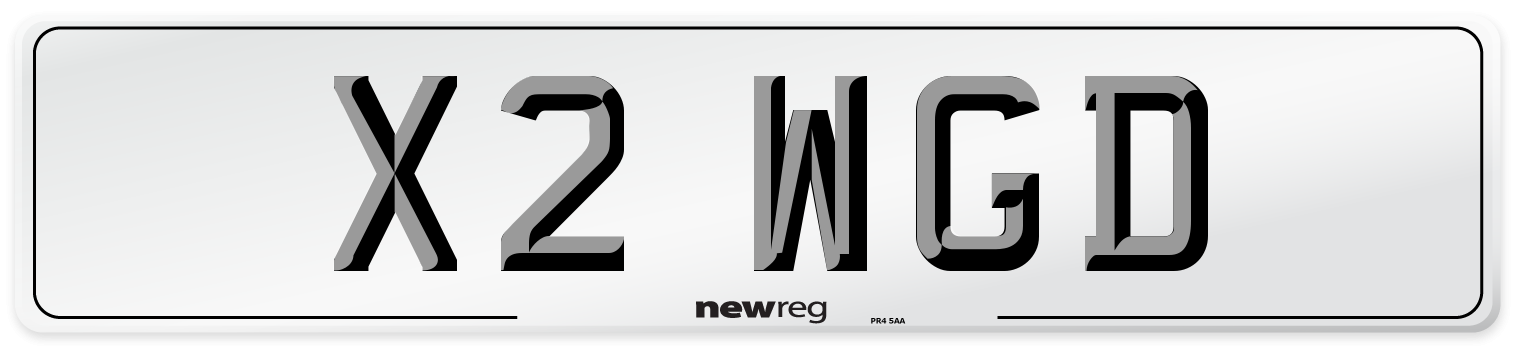 X2 WGD Front Number Plate