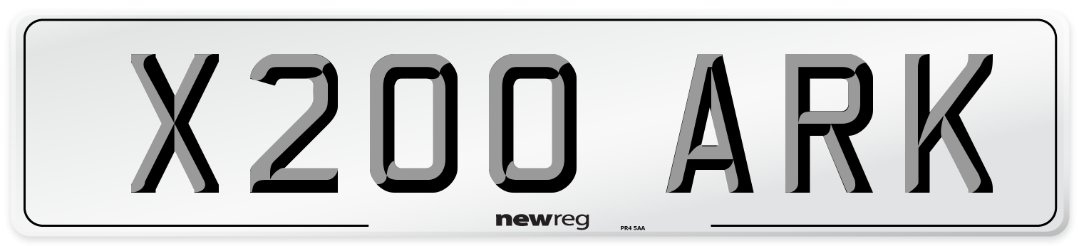 X200 ARK Front Number Plate