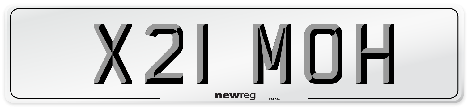 X21 MOH Front Number Plate
