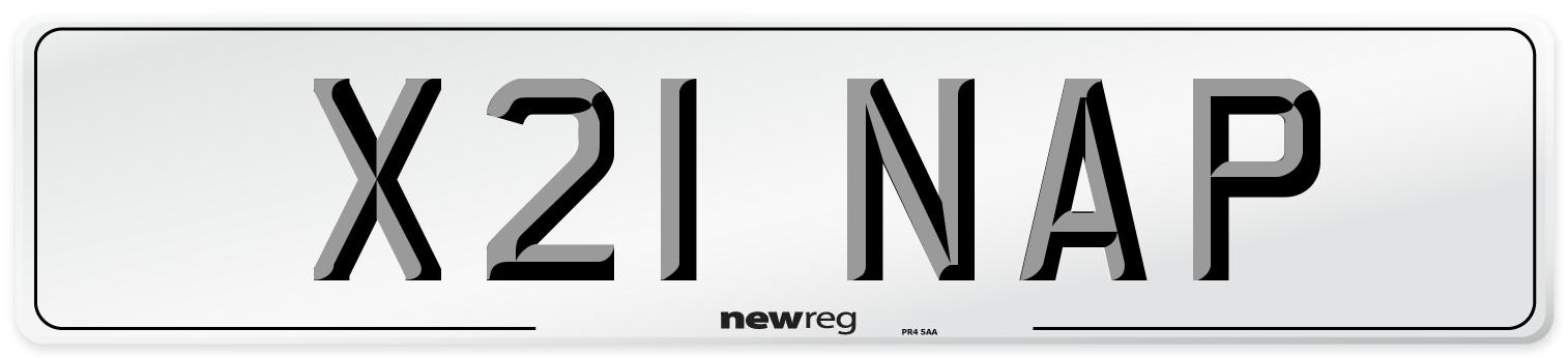 X21 NAP Front Number Plate