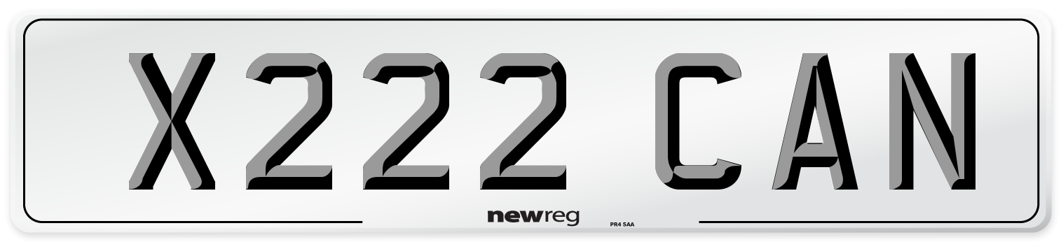 X222 CAN Front Number Plate