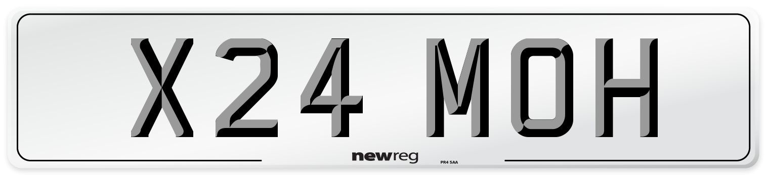 X24 MOH Front Number Plate