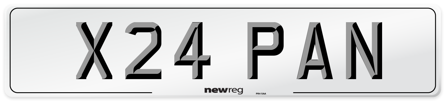 X24 PAN Front Number Plate