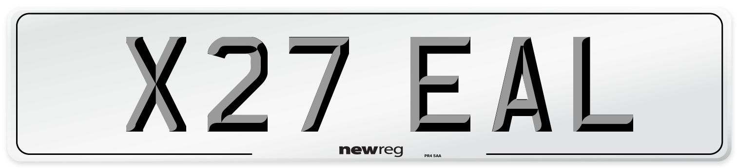 X27 EAL Front Number Plate