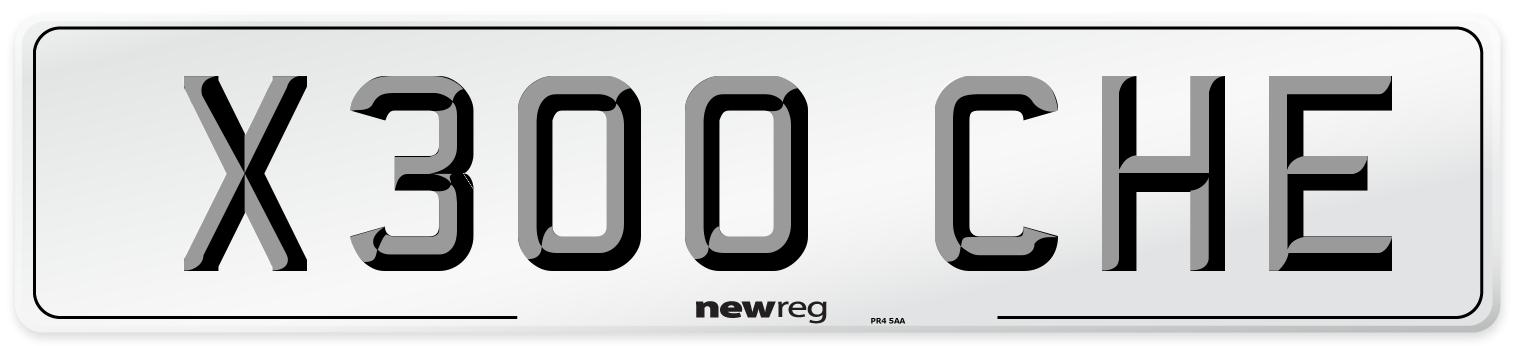 X300 CHE Front Number Plate