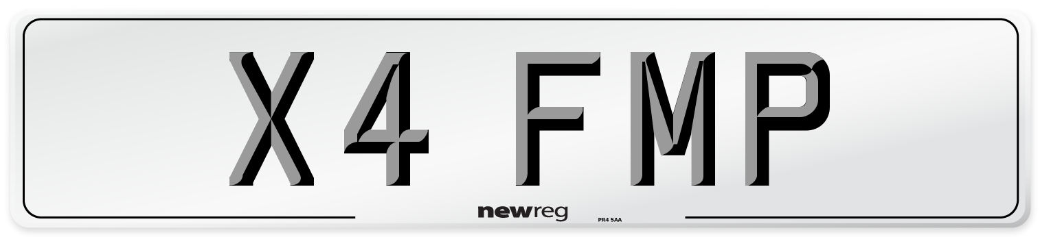 X4 FMP Front Number Plate