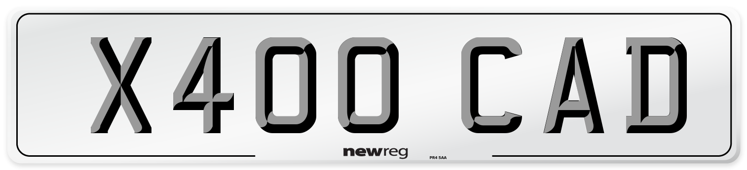 X400 CAD Front Number Plate