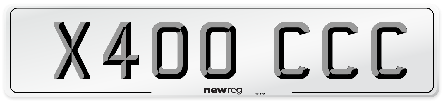 X400 CCC Front Number Plate
