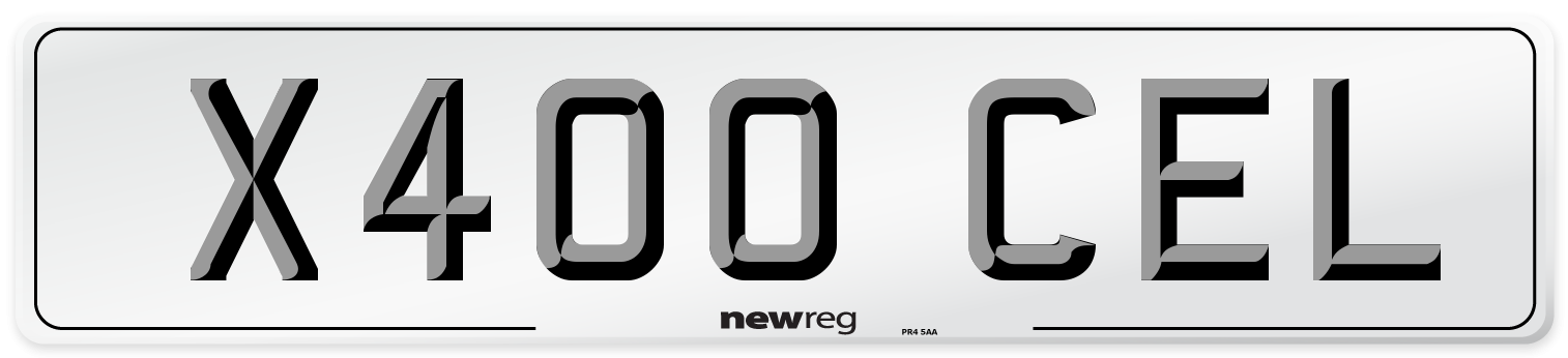 X400 CEL Front Number Plate