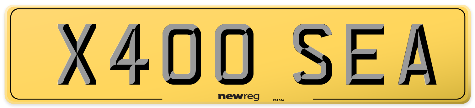 X400 SEA Rear Number Plate