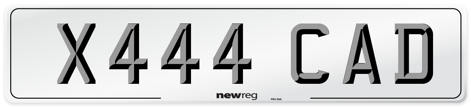 X444 CAD Front Number Plate