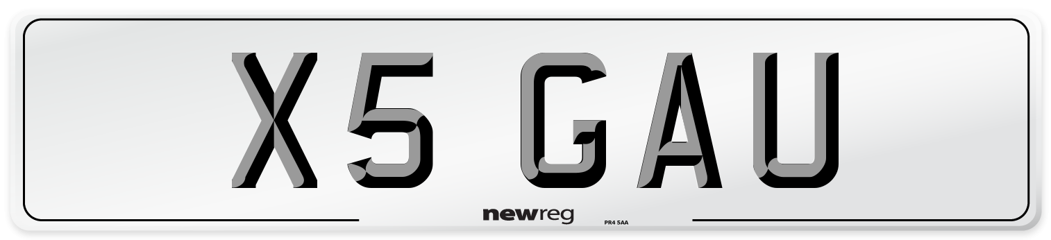 X5 GAU Front Number Plate