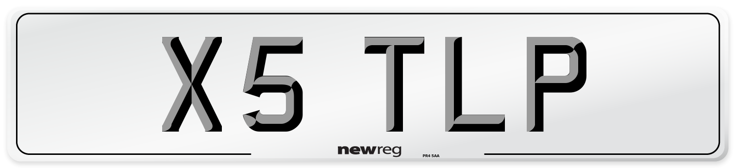 X5 TLP Front Number Plate