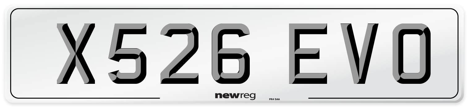 X526 EVO Front Number Plate