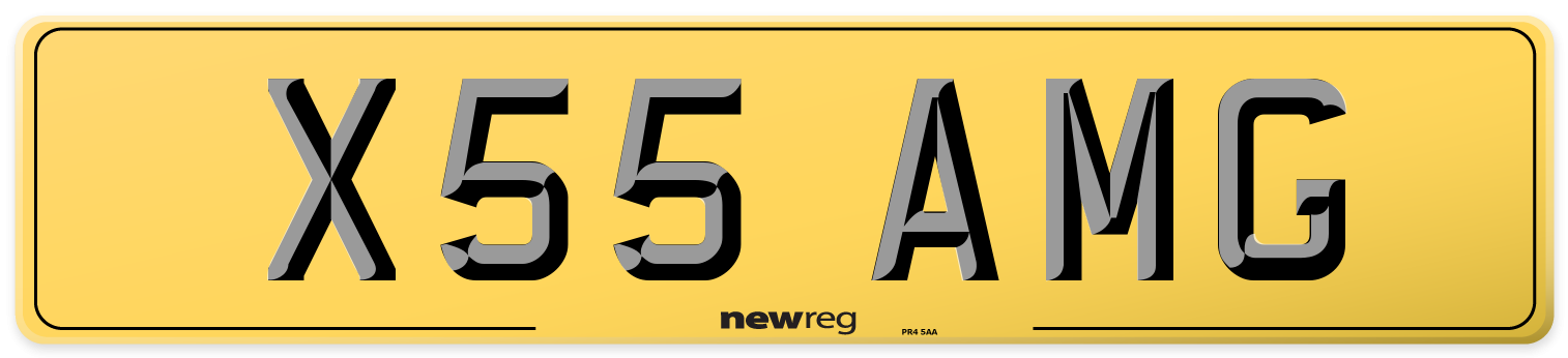 X55 AMG Rear Number Plate