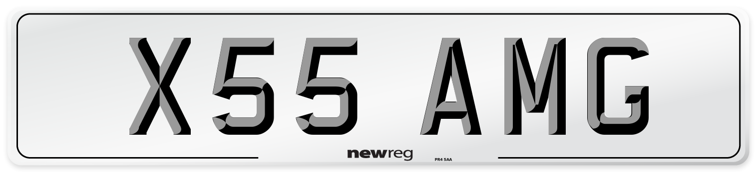 X55 AMG Front Number Plate