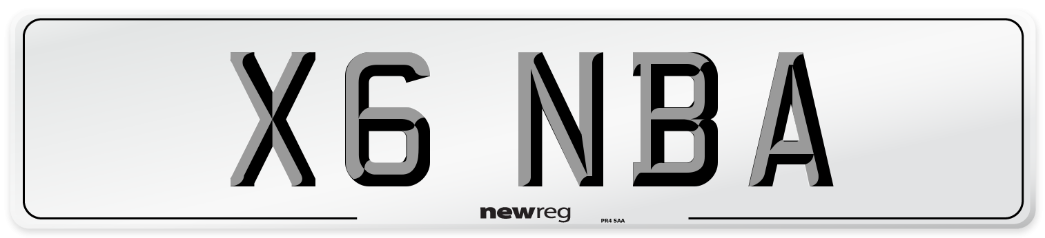 X6 NBA Front Number Plate