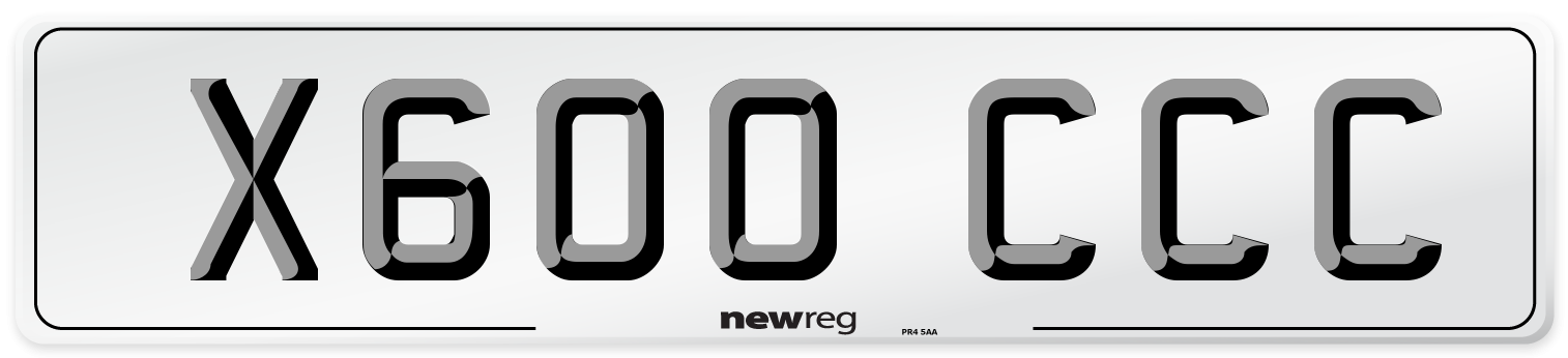 X600 CCC Front Number Plate