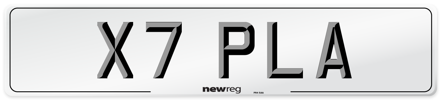 X7 PLA Front Number Plate