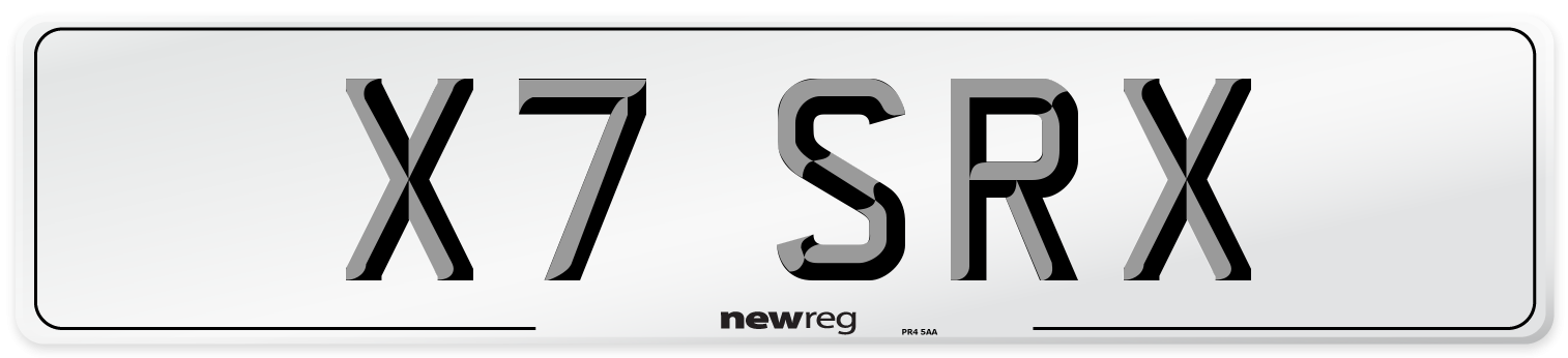 X7 SRX Front Number Plate