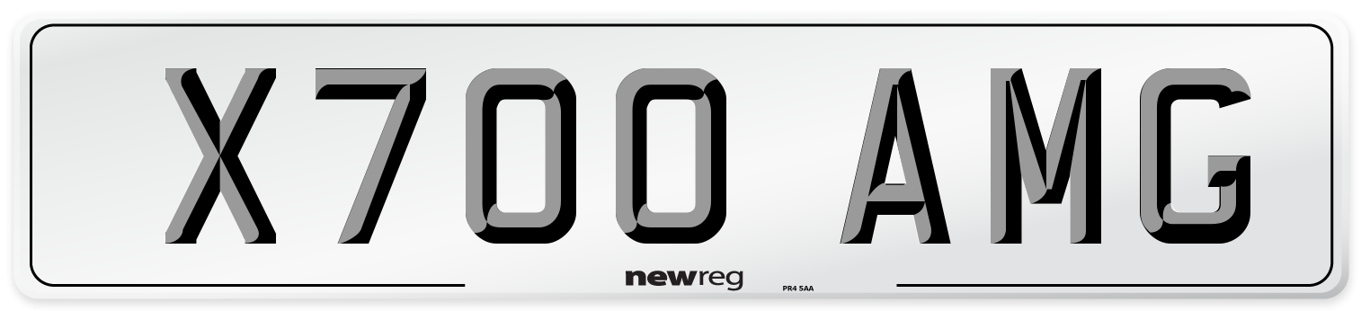 X700 AMG Front Number Plate