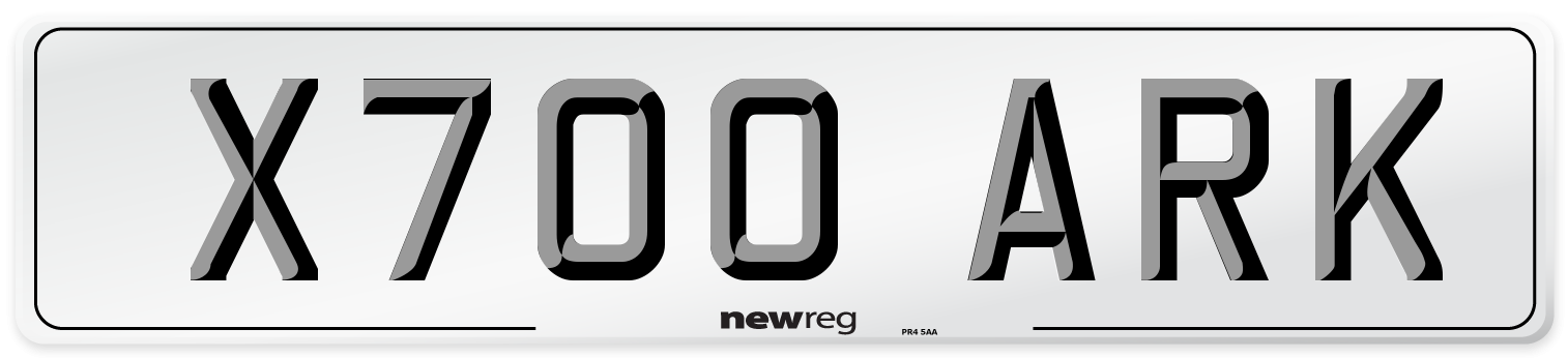 X700 ARK Front Number Plate