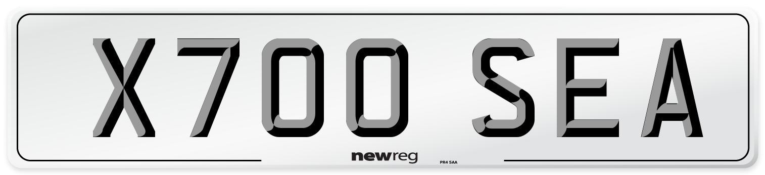 X700 SEA Front Number Plate