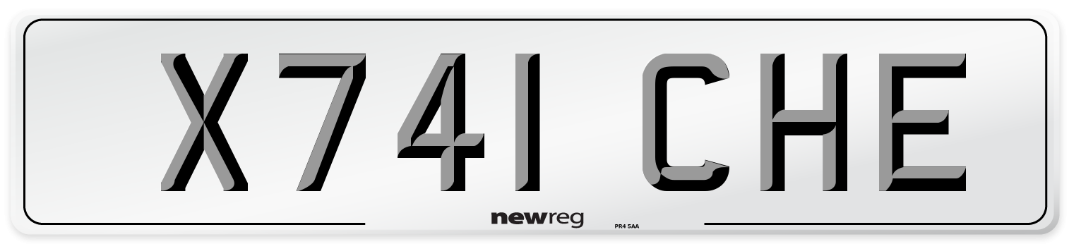 X741 CHE Front Number Plate