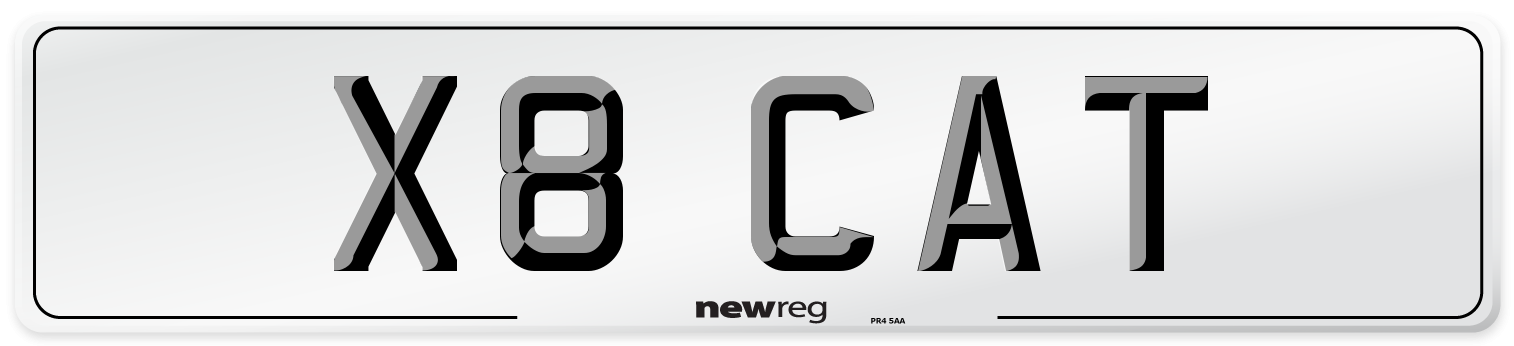 X8 CAT Front Number Plate