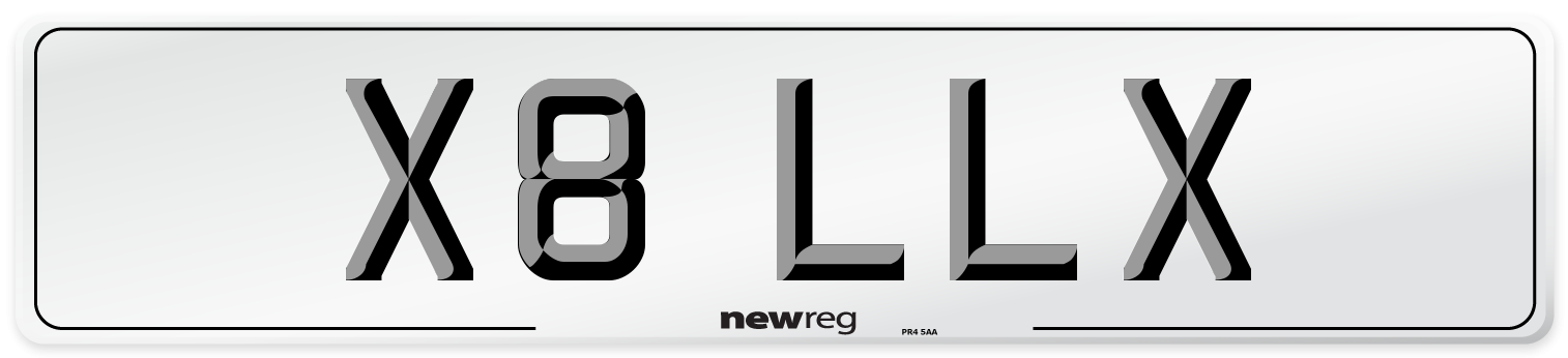 X8 LLX Front Number Plate