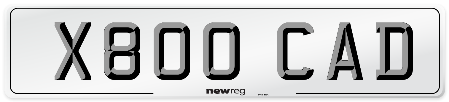 X800 CAD Front Number Plate
