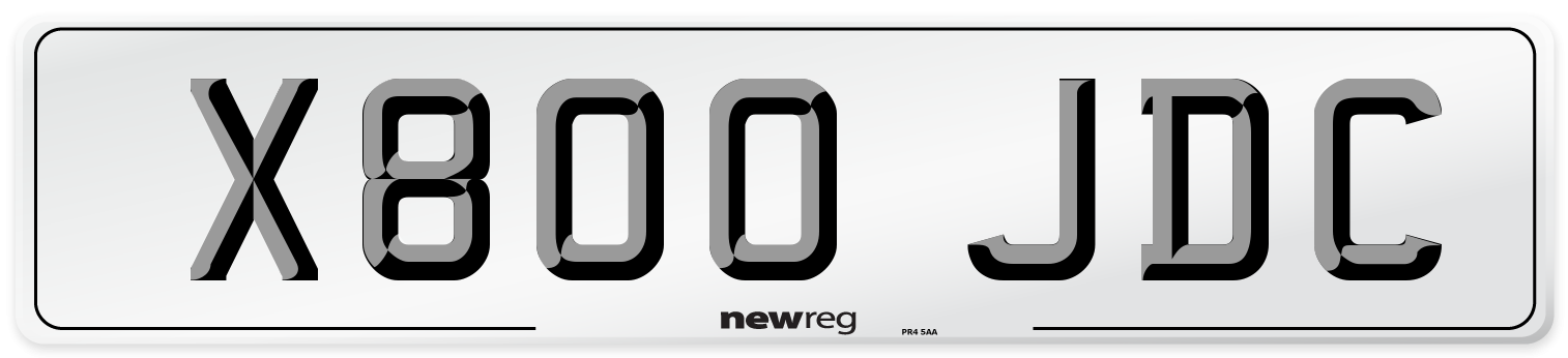 X800 JDC Front Number Plate