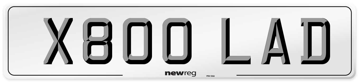 X800 LAD Front Number Plate