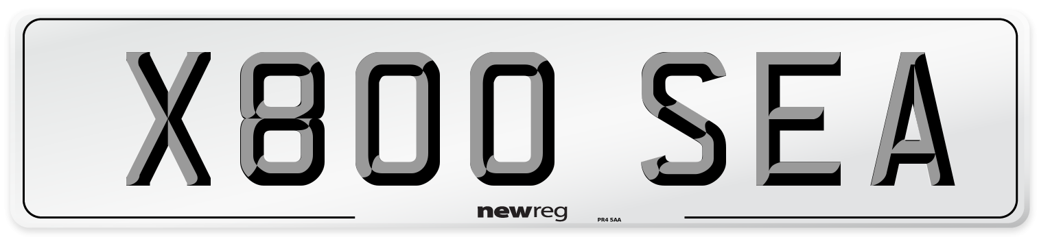 X800 SEA Front Number Plate