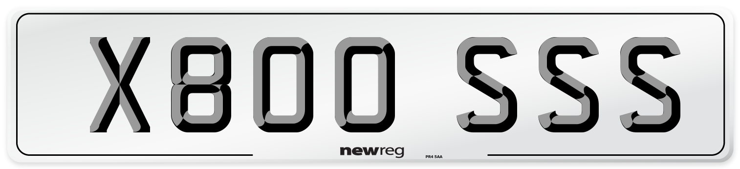X800 SSS Front Number Plate