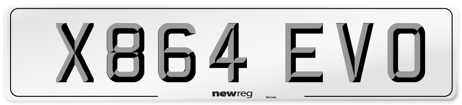 X864 EVO Front Number Plate