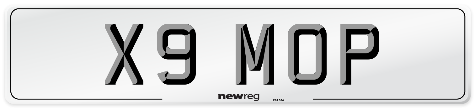 X9 MOP Front Number Plate