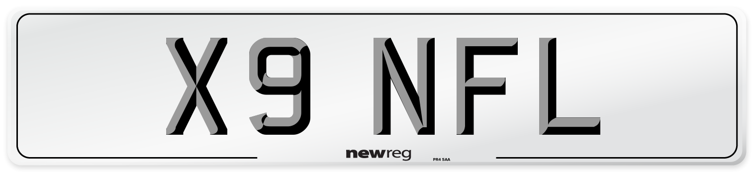 X9 NFL Front Number Plate